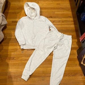 OshKosh B'gosh heather gray Fleece Hoodie jogger set